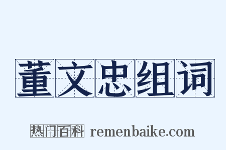 董文忠组词是什么意思的图片